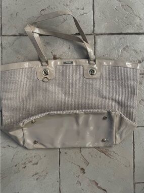 Versace parfume cream tote bag